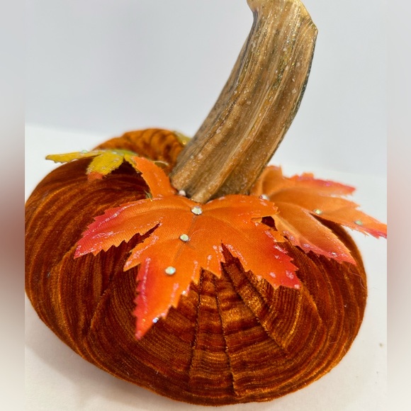 “Splendor” Velvet Pumpkin Home Decor - Picture 3 of 5